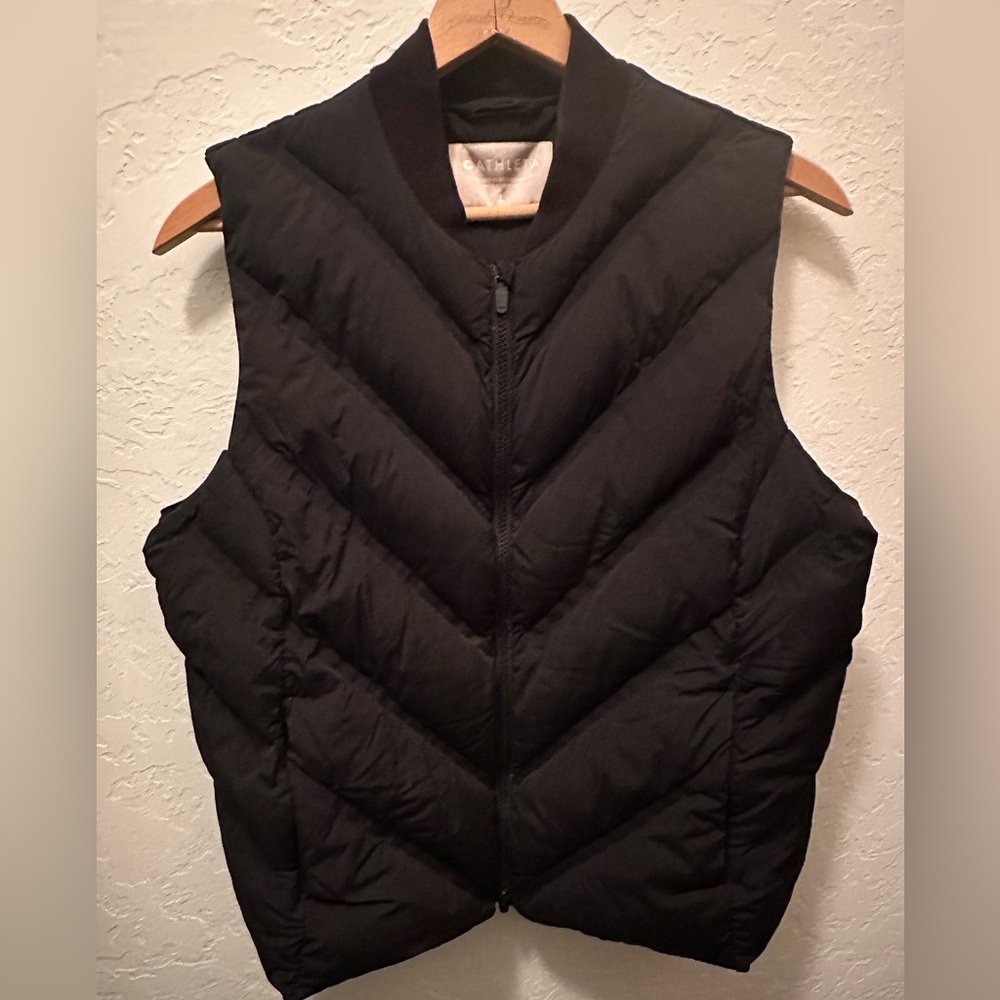ATHLETA Women's Inlet Black Down Vest Size L